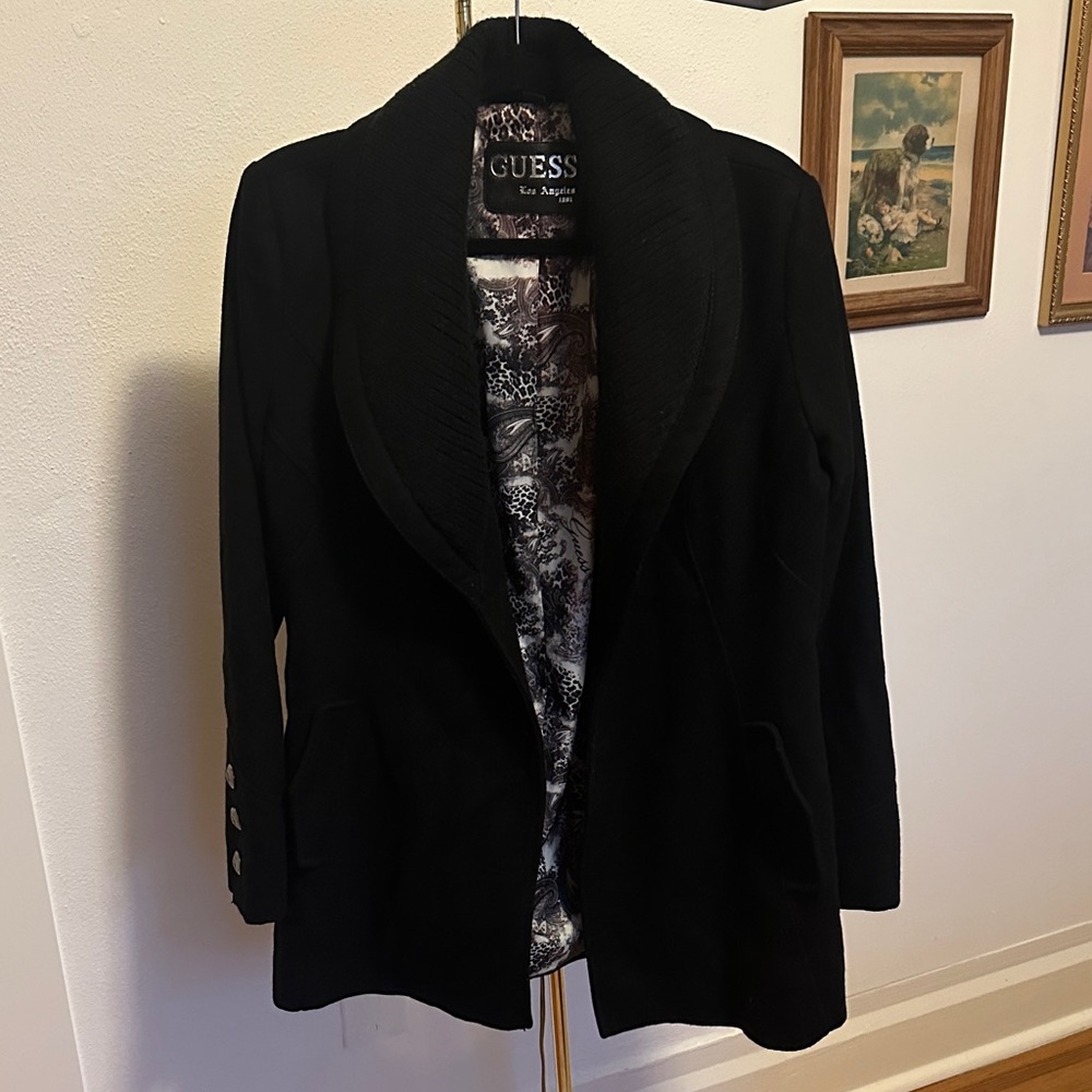 VINTAGE Guess Black Peacoat for Women
